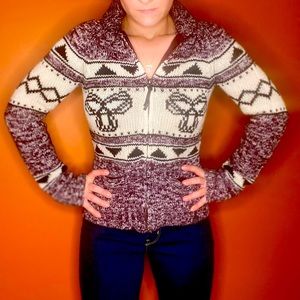 TNA Sea To Sky Wool Zip Up Sweater